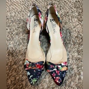 Bellini, Black Floral Heels, 9M